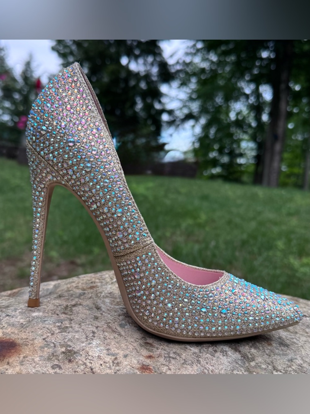 Elizabet Tang Rhinestone Glitter Pumps - Picture 5 of 10